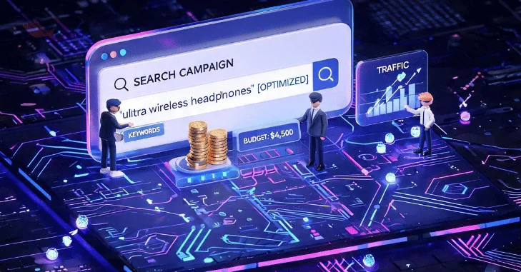 What paid search services are included?